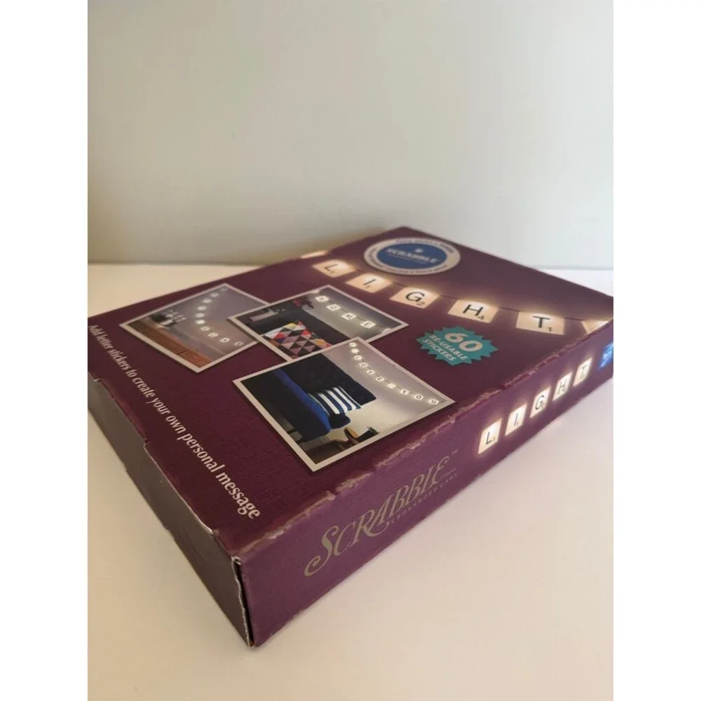 Paladone Scrabble Customizable Letter Tiles String Light Set New in Box